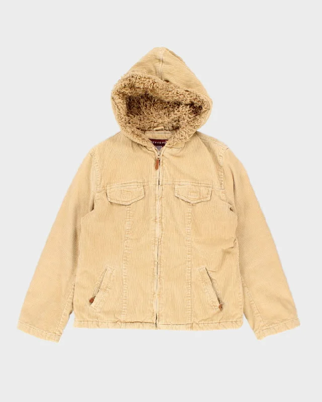 Y2k 00s Nevada Corduroy Hooded Jacket - M Lace Jacket Ribbed Jacket Sequined Jacket