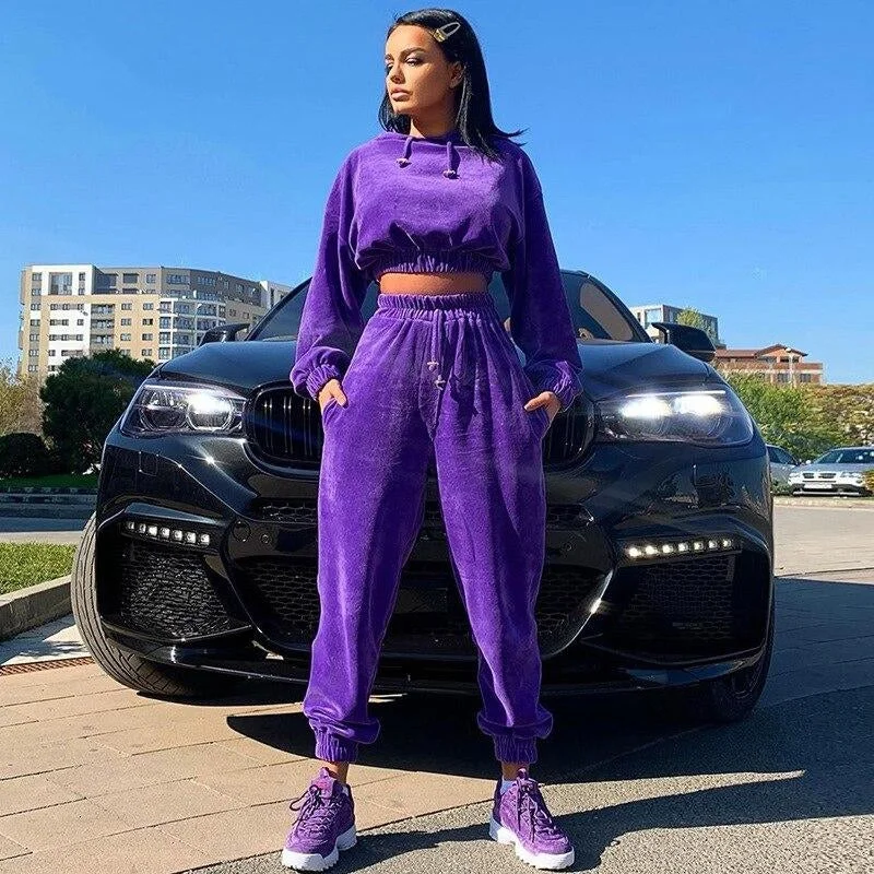 Pink Fleece Crop Top Hoodies Sweat Pants Sport Suits Oversized Hoodie Comfort Casual Pink Fleece Crop Top Hoodies Sweat Pants Sport Suits Oversized Hoodie Comfort Casual