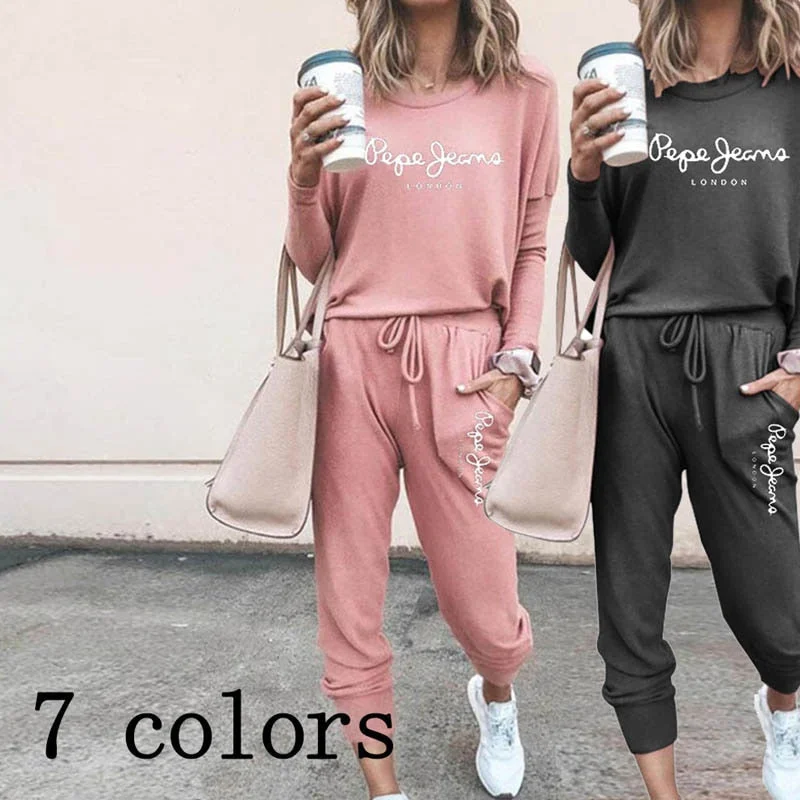 High Quality Women's Tracksuit Casual Daily Sports Home Wear Woman Shrink Sleeves Sweatshirt +Sweatpants Two-piece Suit(7colors) Hoodie with Embroidery Detailed Premium High Quality Women's Tracksuit Casual Daily Sports Home Wear Woman Shrink Sleeves Sweatshirt +Sweatpants Two-piece Suit(7colors) Hoodie with Embroidery Detailed Premium