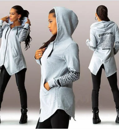 Winter Women Hoodies Sweatshirts Letter Print Plus Zipper Irregular Top Sportswear Hoodie with Hem Fringe Bohemian Relaxed Winter Women Hoodies Sweatshirts Letter Print Plus Zipper Irregular Top Sportswear Hoodie with Hem Fringe Bohemian Relaxed