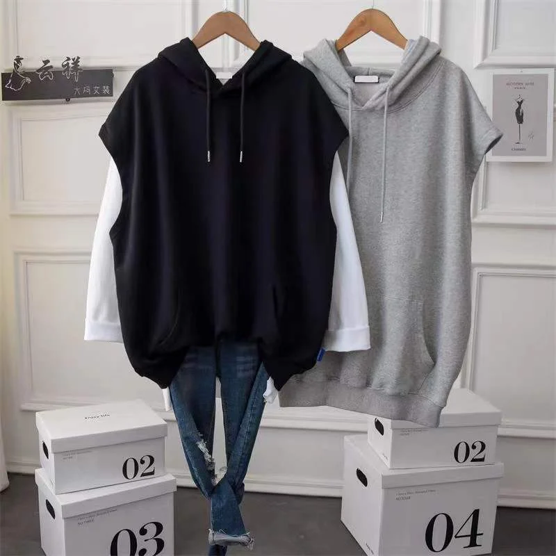 Women Casual Basic Solid Color Sleeveless Hoodie Hoodie with Turtle Neck Cozy Winter Women Casual Basic Solid Color Sleeveless Hoodie Hoodie with Turtle Neck Cozy Winter