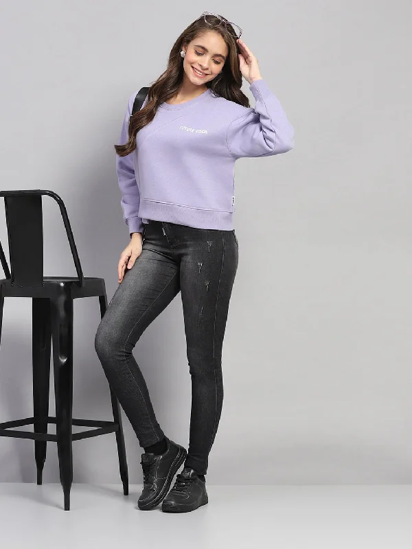 Women Purple Printed Round Neck Full Sleeve Sweatshirt Hoodie with Gradient Ombre Colorful Women Purple Printed Round Neck Full Sleeve Sweatshirt Hoodie with Gradient Ombre Colorful