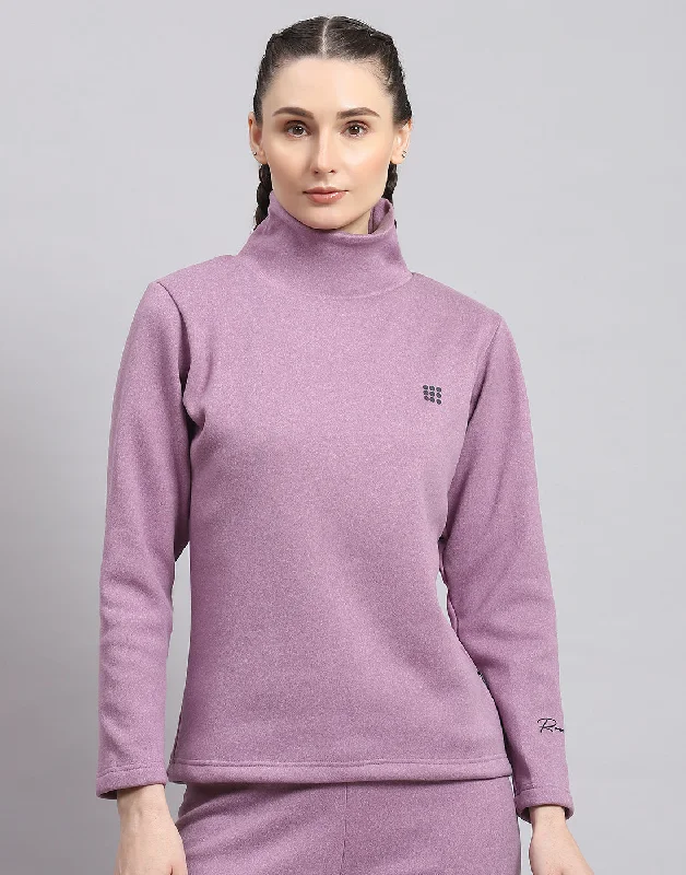 Women Purple Solid T Neck Full Sleeve Sweatshirt Hoodie with Metallic Shiny Futuristic Women Purple Solid T Neck Full Sleeve Sweatshirt Hoodie with Metallic Shiny Futuristic