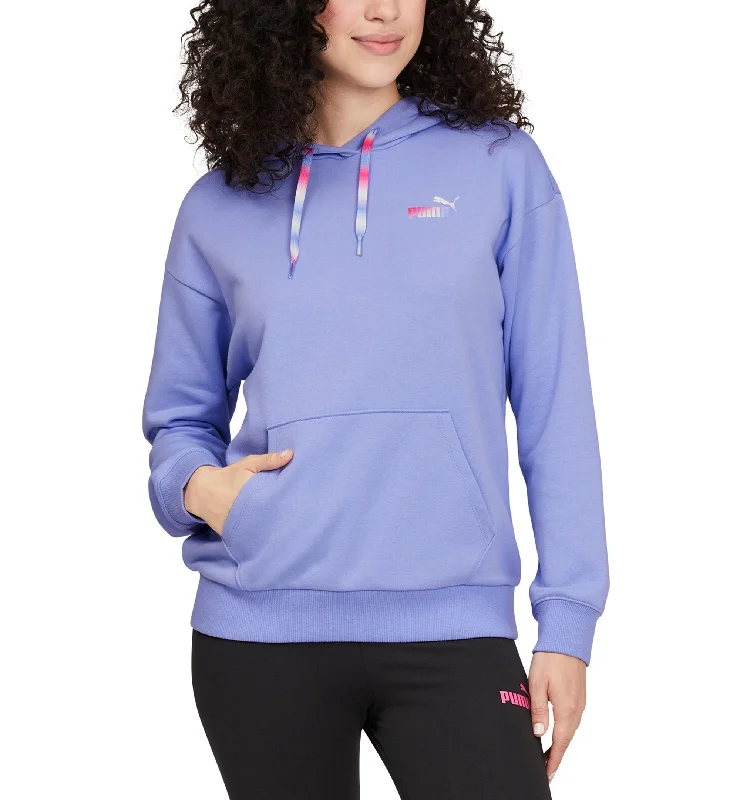 Women's Elevated Essential Ombr� French Terry Hoodie Hoodie with Lining Warm Insulated Women's Elevated Essential Ombr� French Terry Hoodie Hoodie with Lining Warm Insulated