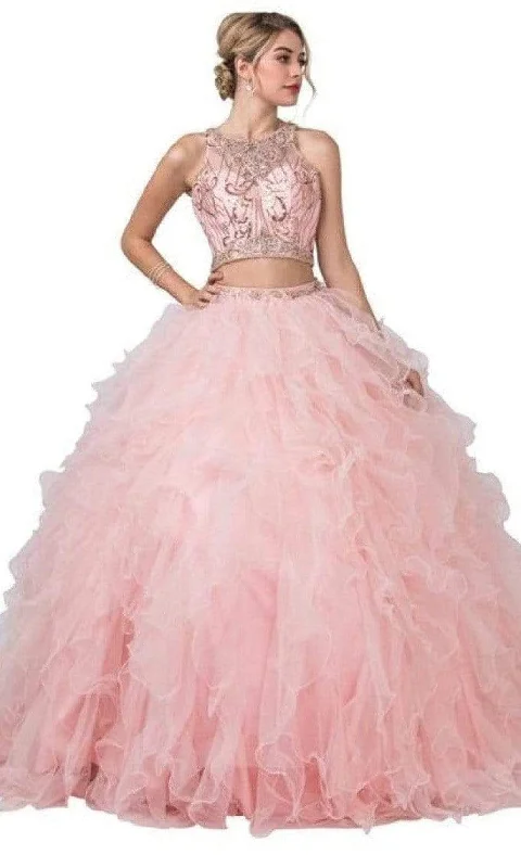 Aspeed Design - L2281 Illusion Jewel Two Piece Ball Gown