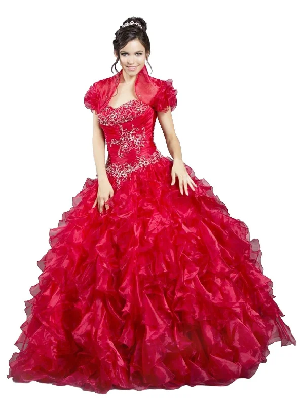 Aspeed Design - Ruffled Sweetheart Ballgown with Bolero