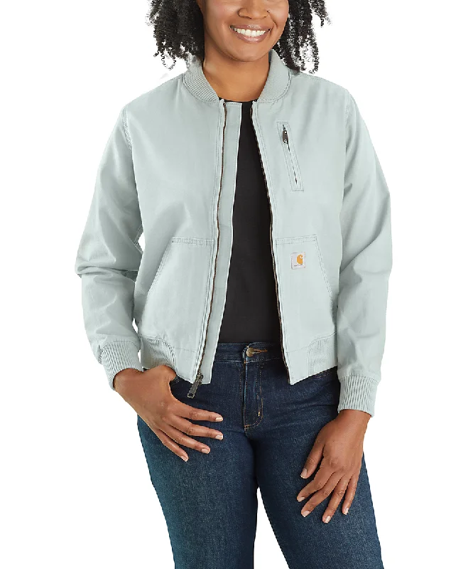 Carhartt Women's Canvas Bomber Jacket - Dew Drop Insulated Jacket Fitted Jacket Loose Jacket Carhartt Women's Canvas Bomber Jacket - Dew Drop Insulated Jacket Fitted Jacket Loose Jacket