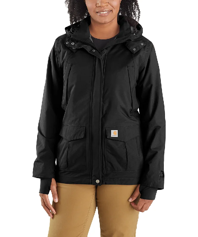 Carhartt Women's Waterproof Shoreline Jacket - Black Trench Coat Raincoat Waterproof Jacket Carhartt Women's Waterproof Shoreline Jacket - Black Trench Coat Raincoat Waterproof Jacket