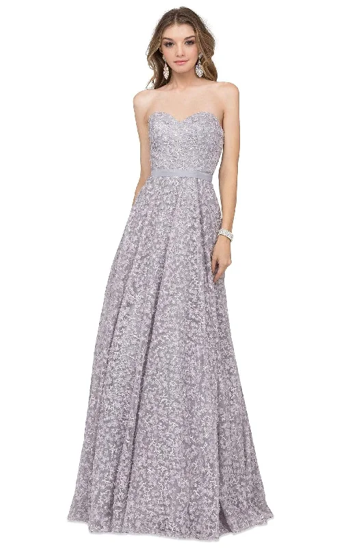 Cecilia Couture - 1480 Embroidered Strapless Sweetheart A-line Gown