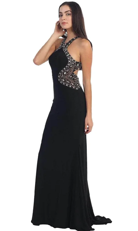 Dancing Queen 9007 - Beaded Midriff Long Gown
