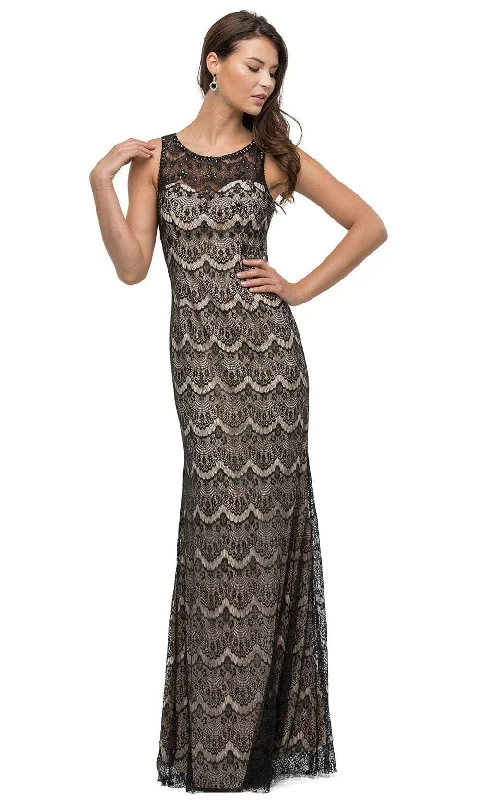 Dancing Queen 9469 - Scalloped Lace Scoop Prom Gown