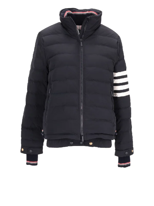 DOWN FILL FUNNEL NECK ROLL OUT HOOD SKI JACKET W/ 4 BAR INTARSIA IN POLY TWILL Faux Fur Fabric Real Fur Fabric Shearling Fabric DOWN FILL FUNNEL NECK ROLL OUT HOOD SKI JACKET W/ 4 BAR INTARSIA IN POLY TWILL Faux Fur Fabric Real Fur Fabric Shearling Fabric