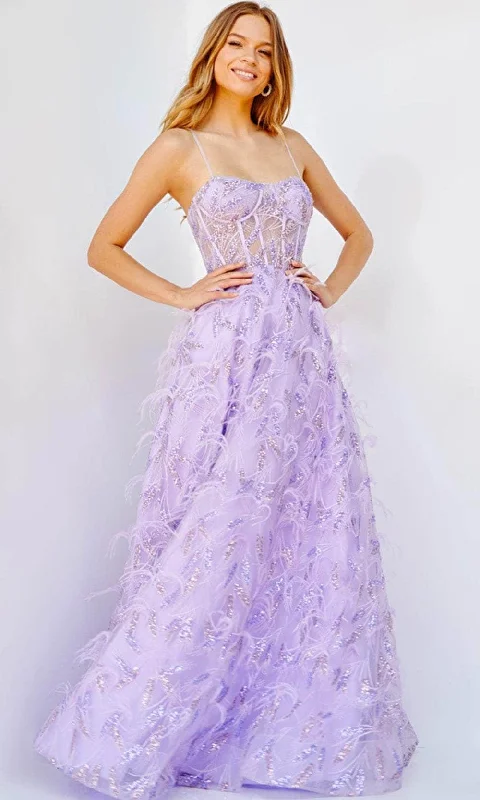 Jovani 24078SC - Sheer Corset Prom Gown
