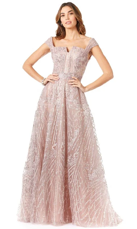 Lara Dresses 29350 - V Notched Straight A Line Ball gown