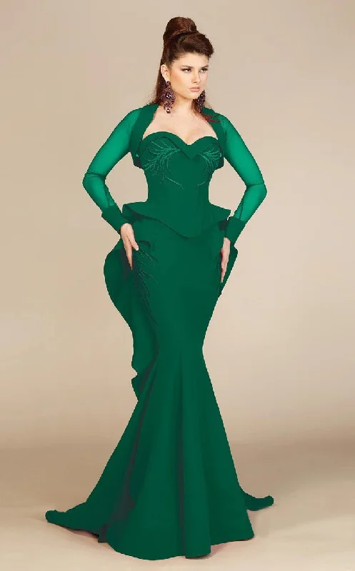 MNM Couture - 2403 Ruffled Corset Mermaid Gown
