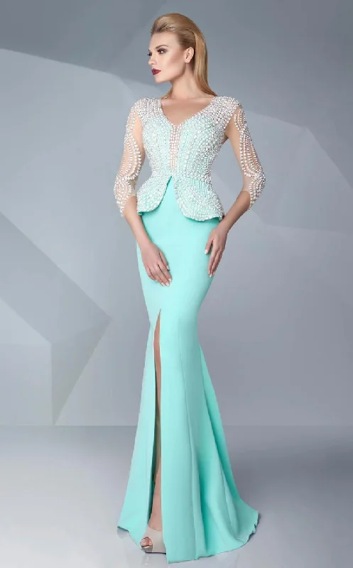 MNM Couture - Embellished Illusion Mermaid Gown G0573