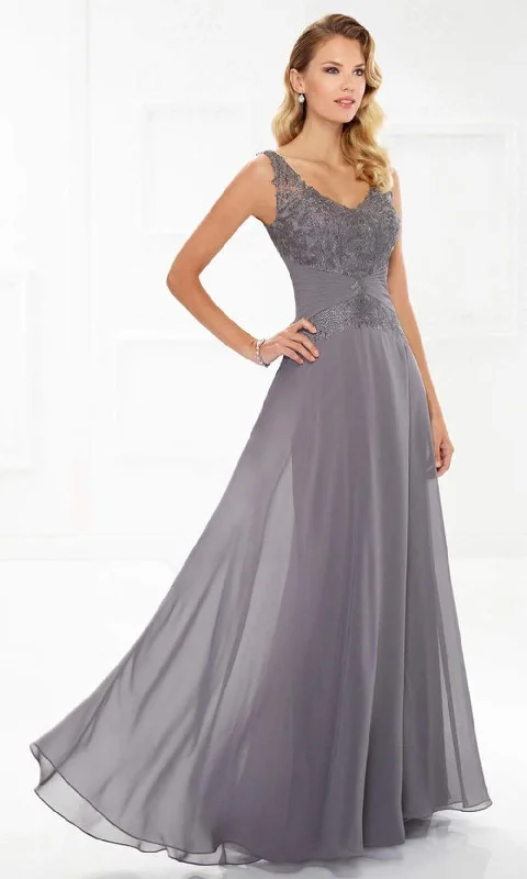 Montage by Mon Cheri - Lace Chiffon A-line Dress 118976W
