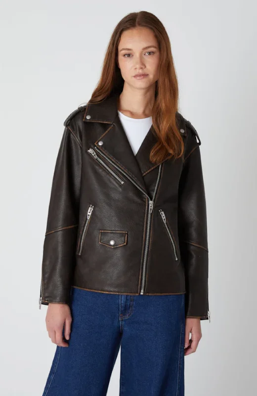 BlankNYC - Still Mine Faux Leather Jacket Appliqued Jacket Beaded Jacket Sequined Jacket BlankNYC - Still Mine Faux Leather Jacket Appliqued Jacket Beaded Jacket Sequined Jacket