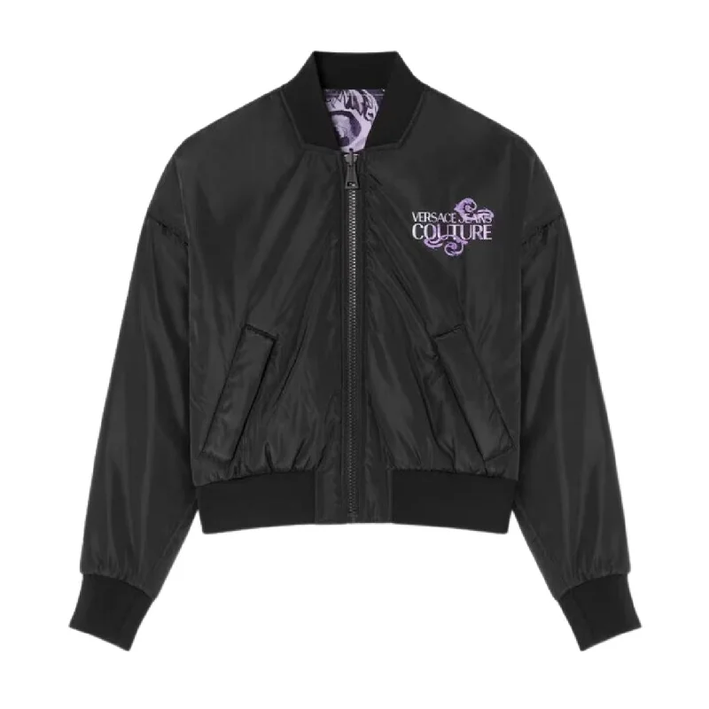 Versace Jeans Couture Logo Reversible Puffer Jacket Appliqued Jacket Beaded Jacket Sequined Jacket Versace Jeans Couture Logo Reversible Puffer Jacket Appliqued Jacket Beaded Jacket Sequined Jacket
