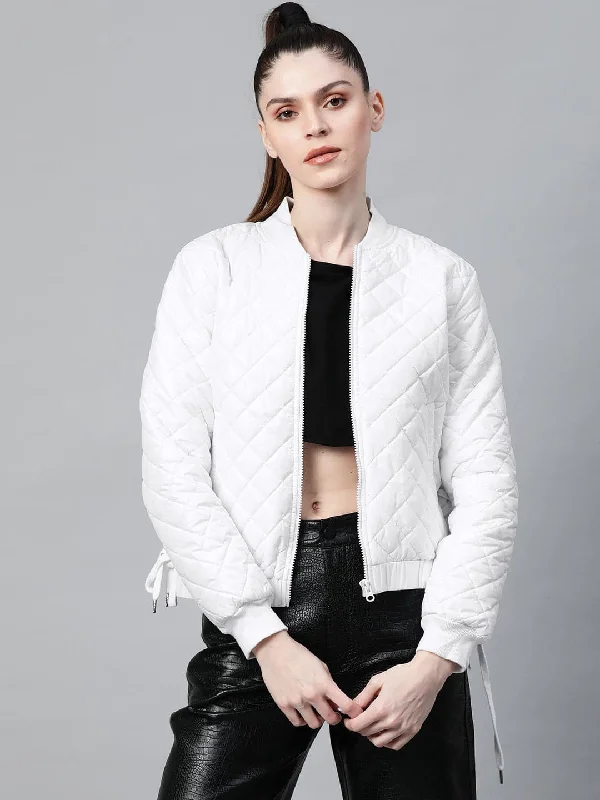 Women Solid White Round Neck Full Sleeve Jacket Print Jacket Jacquard Jacket Patchwork Jacket Women Solid White Round Neck Full Sleeve Jacket Print Jacket Jacquard Jacket Patchwork Jacket