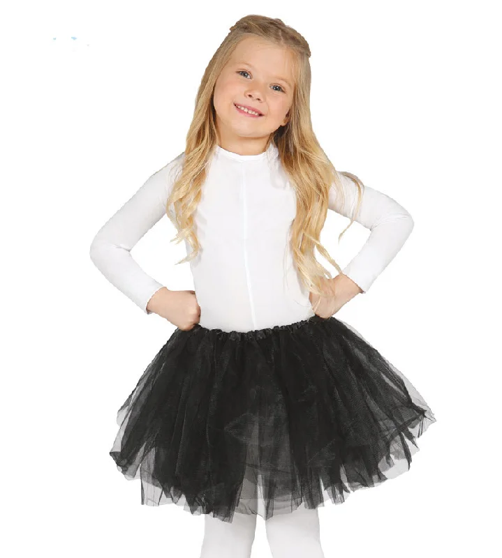 Black Tulle Tutu Skirt Kids leather skirt durable