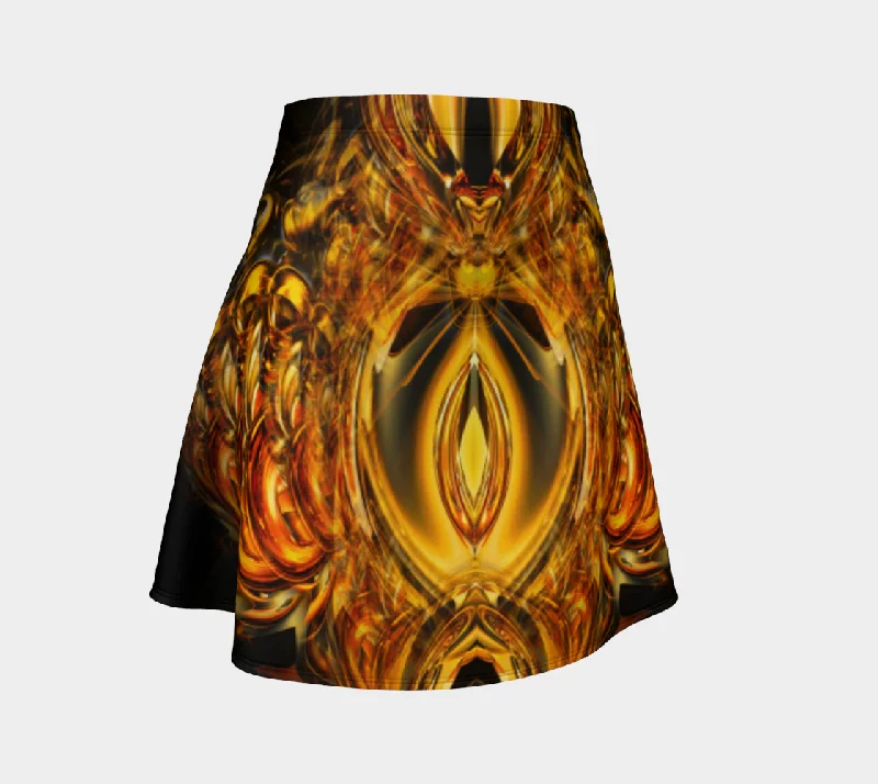 GOLDEN AMULET FLARE SKIRT wrap skirt elegant