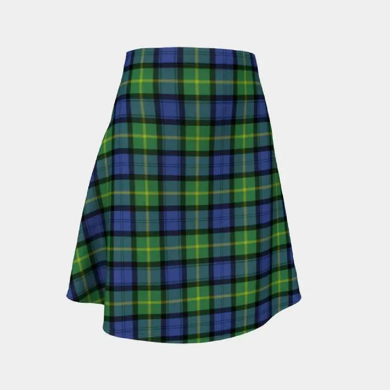 Gordon Old Ancient Tartan Flared Skirt linen skirt airy