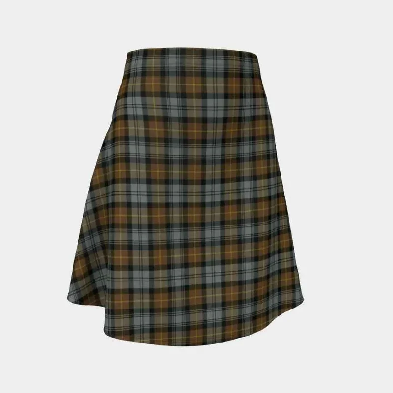 Gordon Weathered Tartan Flared Skirt athletic skirt fit