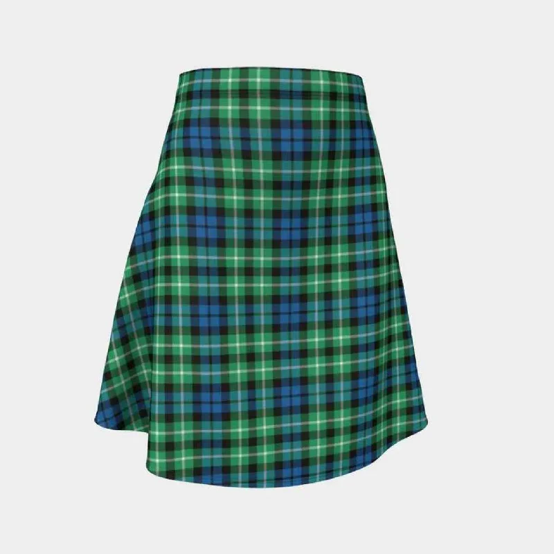 Graham of Montrose Ancient Tartan Flared Skirt silk skirt sleek