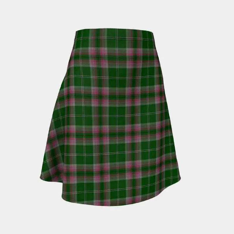 Gray Hunting Tartan Flared Skirt denim skirt durable