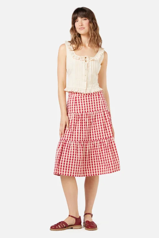 Greta Check Skirt low waist skirt