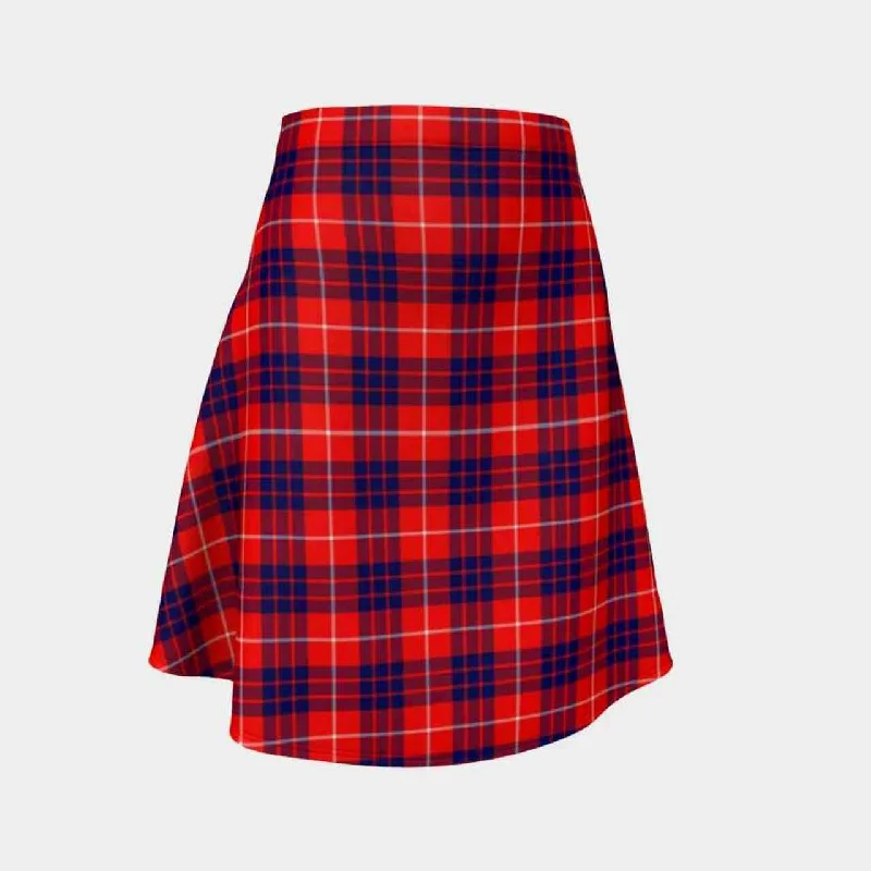 Hamilton Modern Tartan Flared Skirt velvet skirt sumptuous