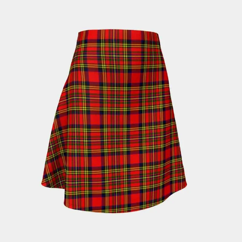 Hepburn Tartan Flared Skirt denim skirt fashionable