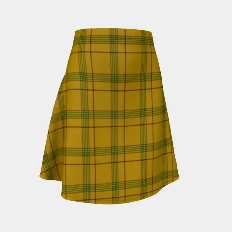 Houston Tartan Flared Skirt linen skirt natural