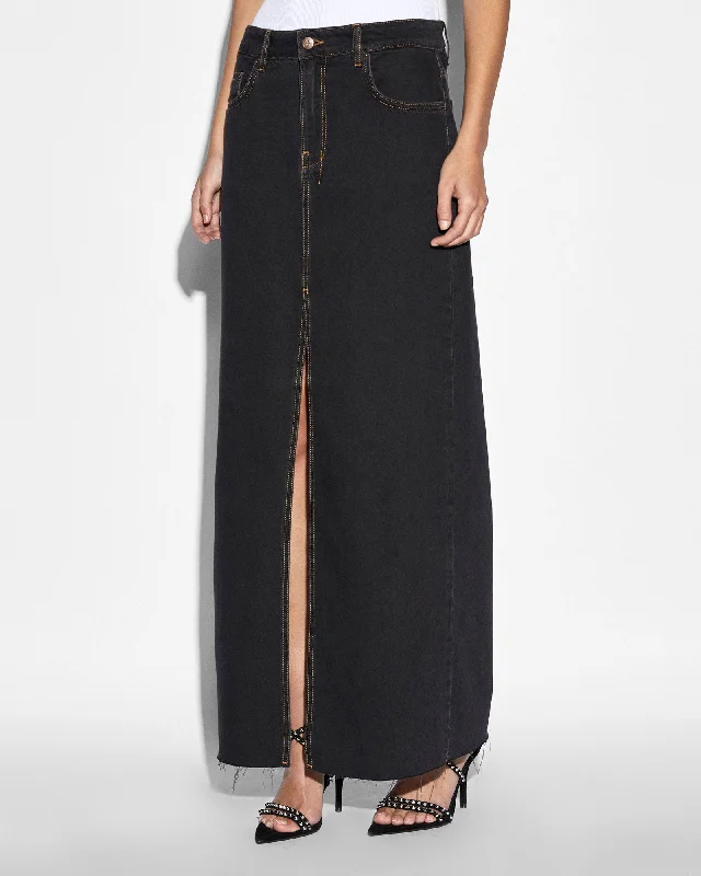 KARA MAXI SKIRT PITCH lightweight skirt design