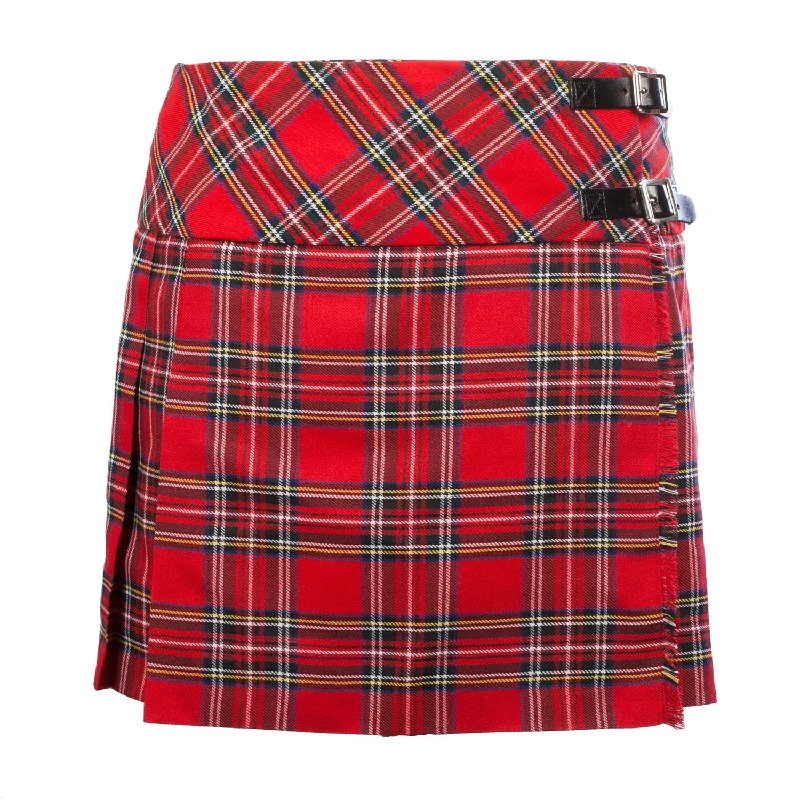 Ladies Tartan Billie Kilted Skirt Stewart Royal velvet skirt luxury