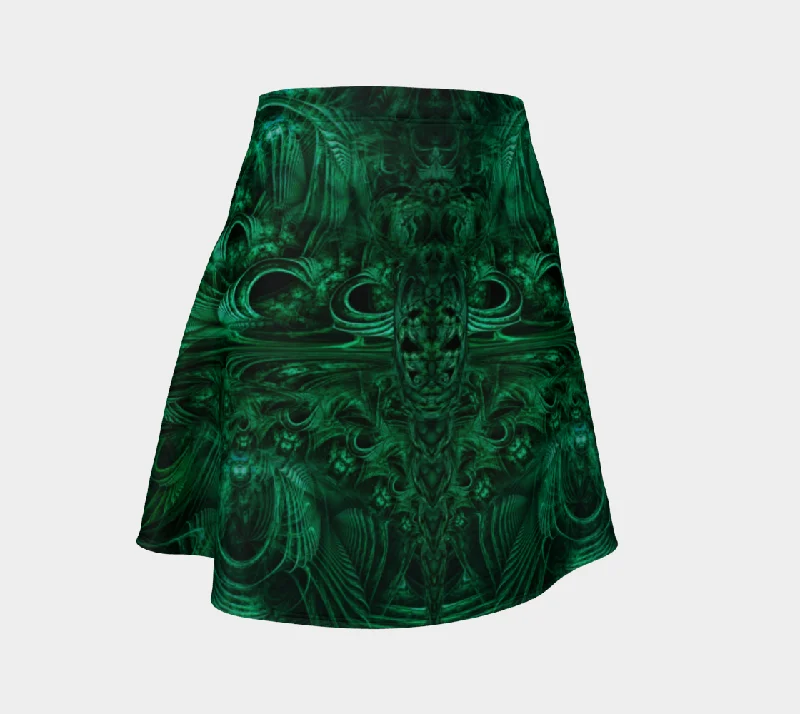 MEGANEUROPSIS FLARE SKIRT wool skirt thick