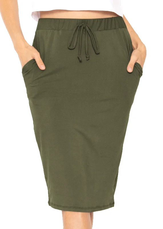 Oh So Soft Jogger Skirt with Pockets high slit skirt