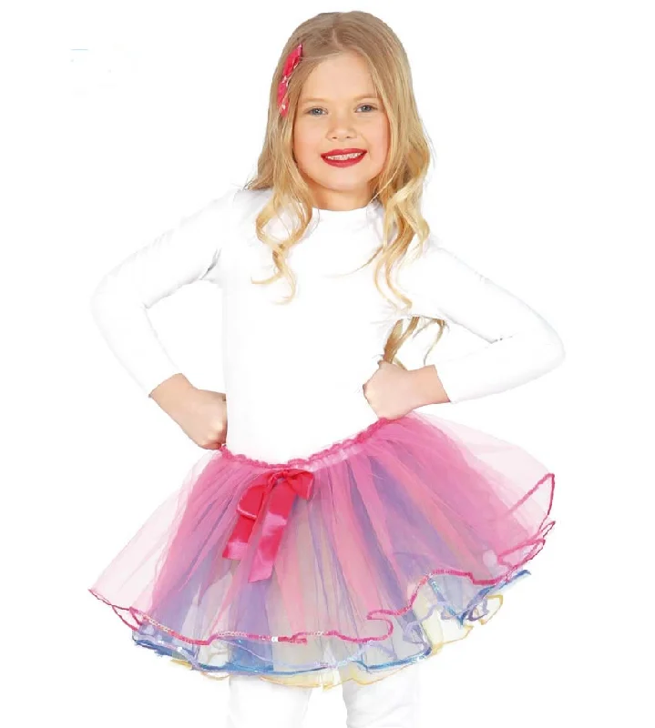 Pink Tulle Tutu Skirt With Bow Kids silk skirt lustrous