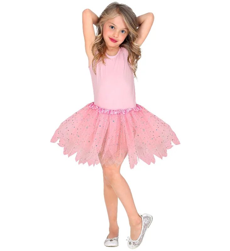 Sparkling Tutu Skirt Pink Kids floral skirt print