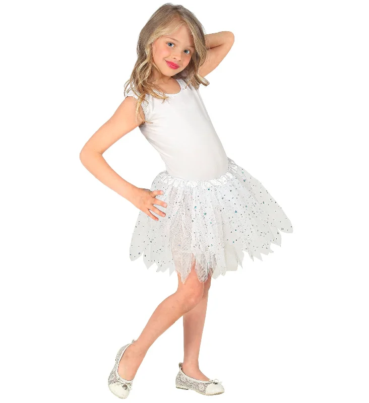 Sparkling Tutu Skirt White Kids slim fit skirt