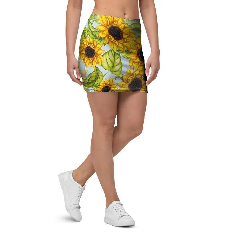 Sunflower Blue Mini Skirt modal blend skirt