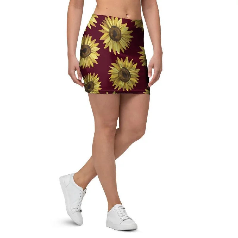 Sunflower Brown Mini Skirt denim skirt stylish