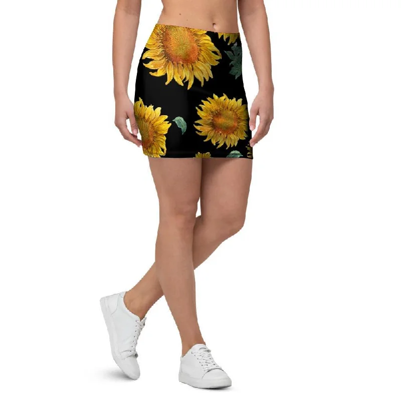 Sunflower Mini Skirt breathable skirt fabric