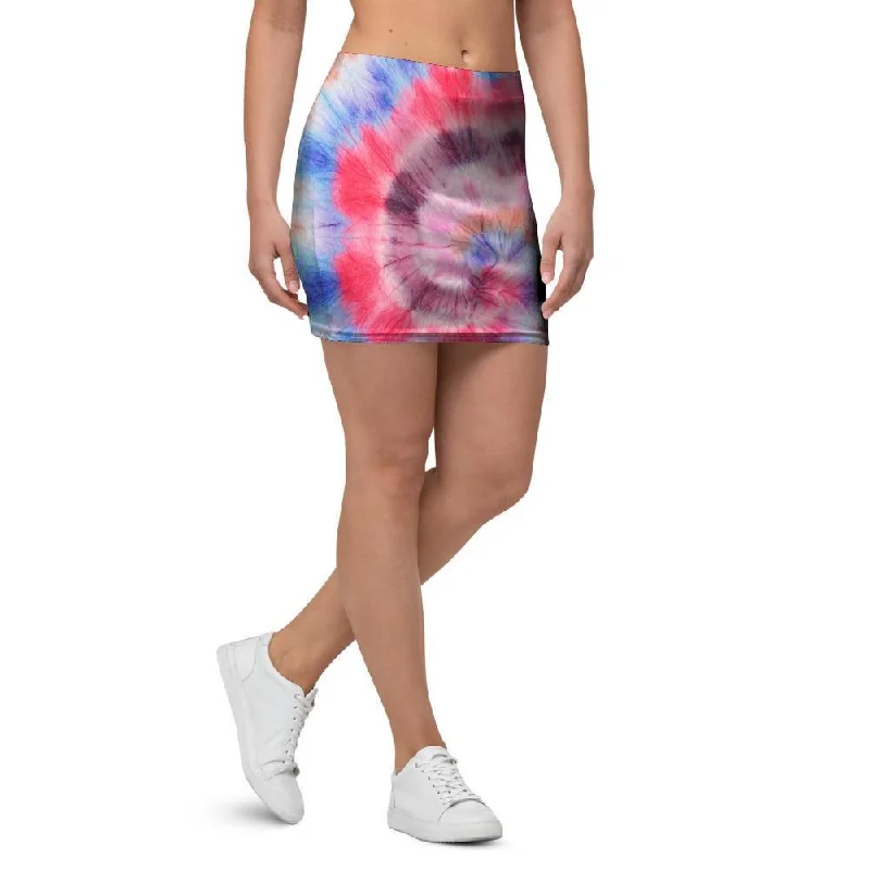 Swirl Rainbow Tie Dye Mini Skirt lace skirt delicate