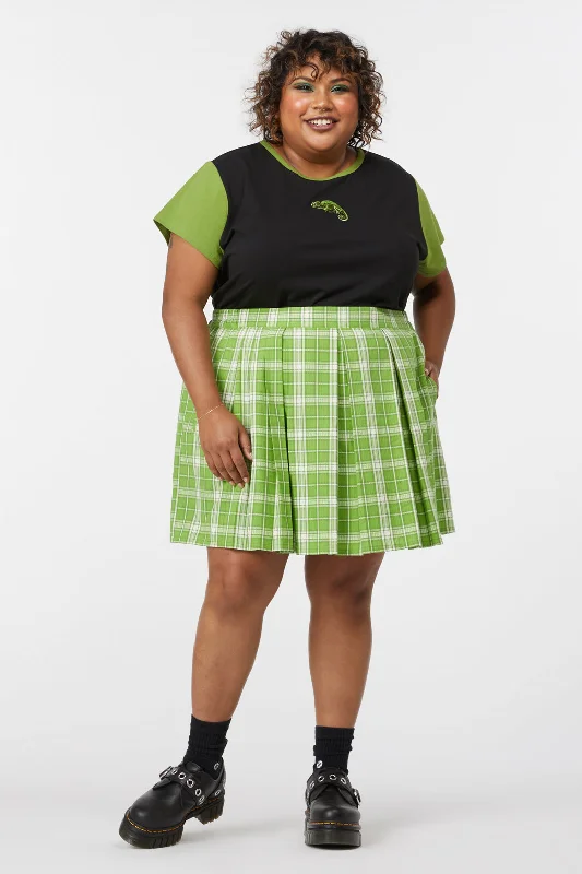 Curve Dazed Tartan Mini Skirt cashmere skirt plush