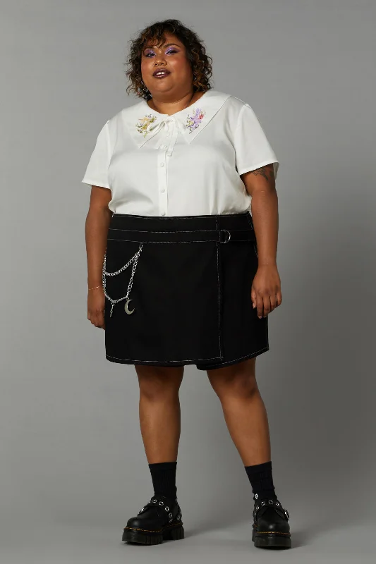 Curve Night Sky Skort denim skirt stylish