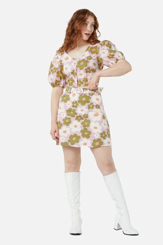 Daisy Mini Skirt denim skirt casual