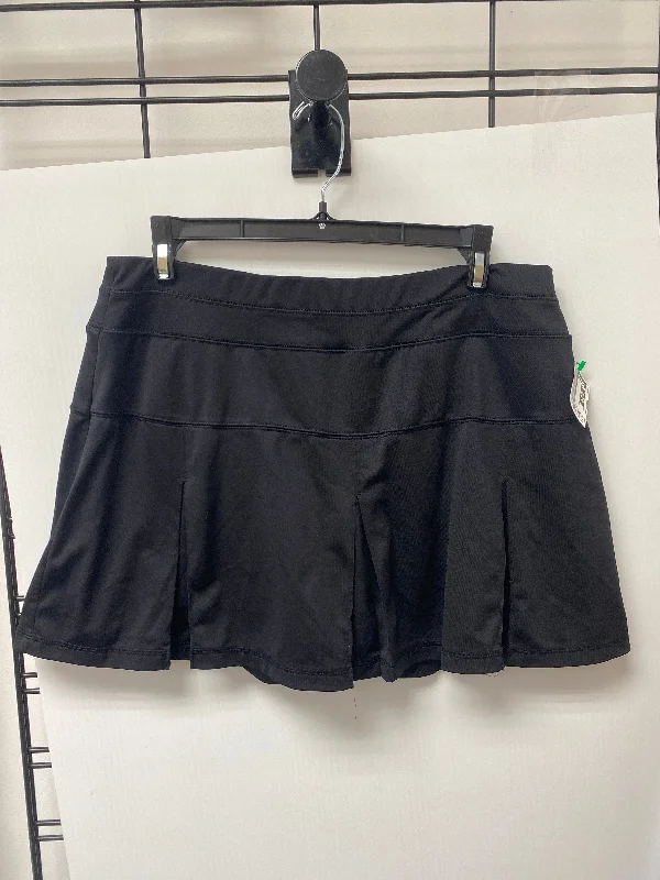 Skort By Tek Gear In Black, Size: L leather skirt refined